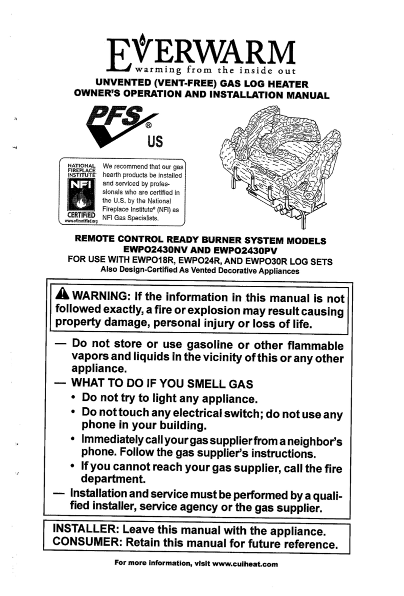 Everwarm EWP18R Owner's manual and installation instructions