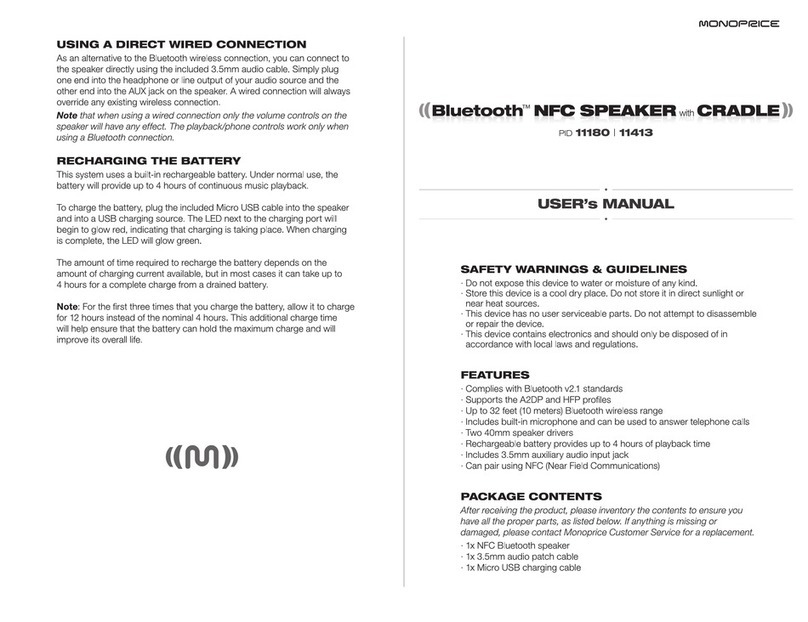 Monoprice PID11180 user manual