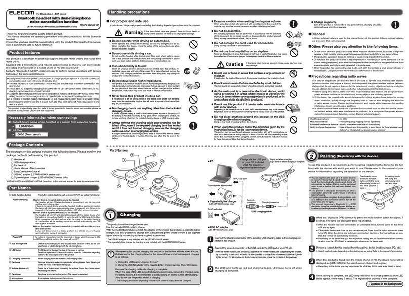 Elecom LBT-PCHS500 user manual