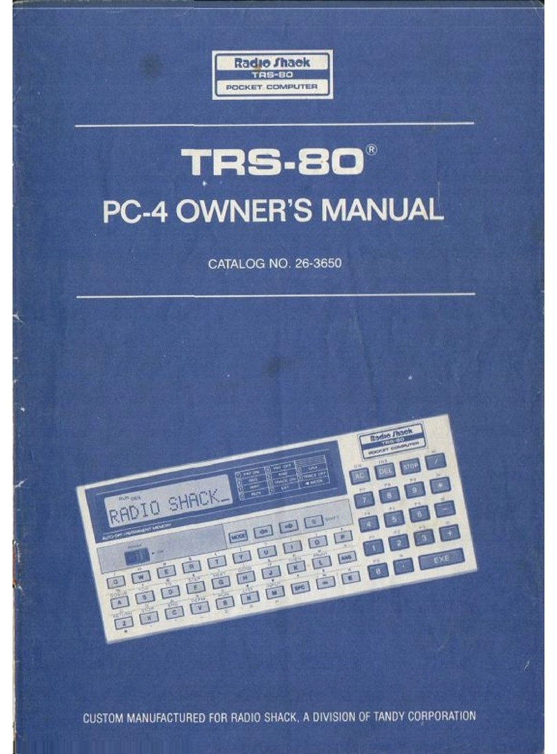 Radio Shack TRS-80 PC-4 owner's manual