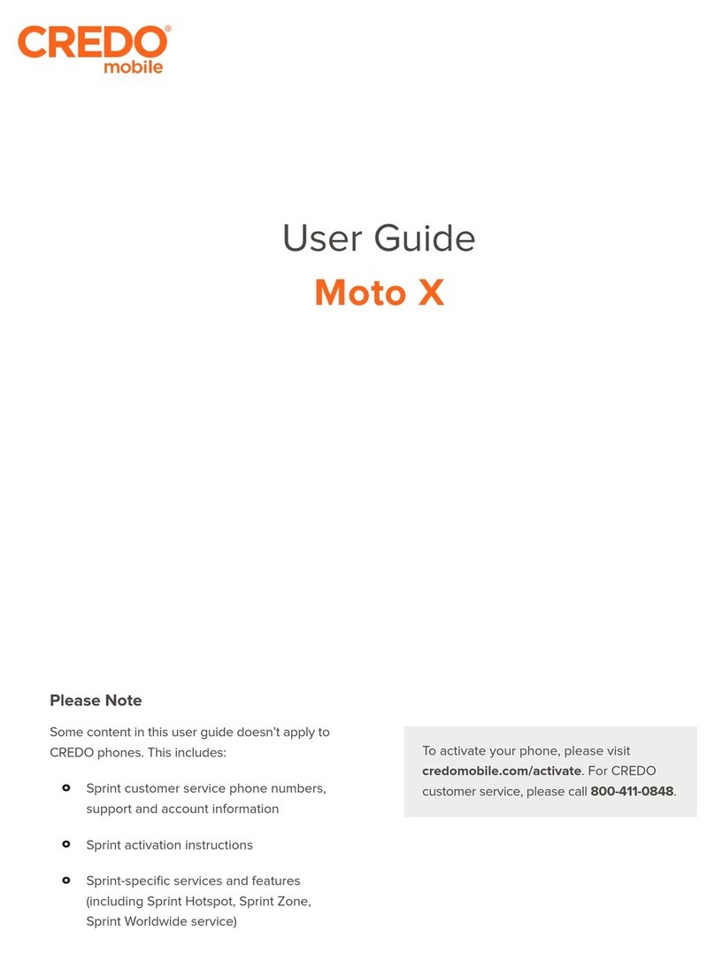 Credo mobile Moto X User manual