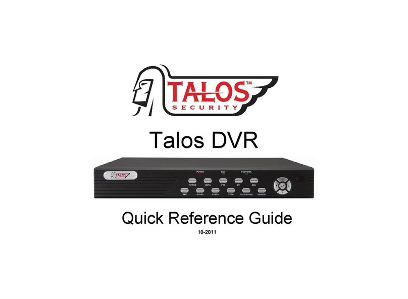 TALOS DVR Quick reference guide