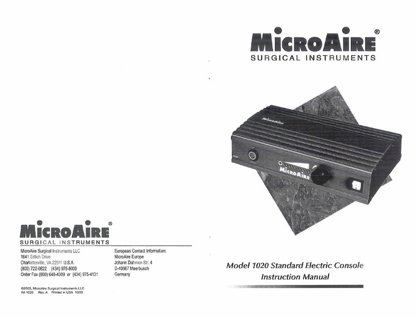 MicroAire 1020 instruction manual