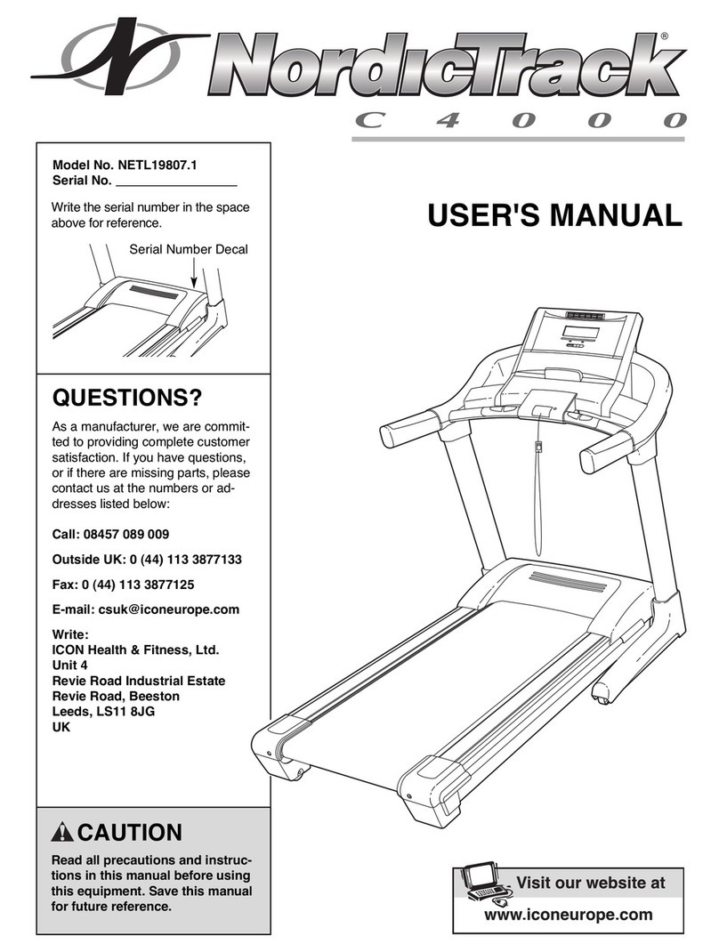 NordicTrack C4000 NETL19807.1 User manual