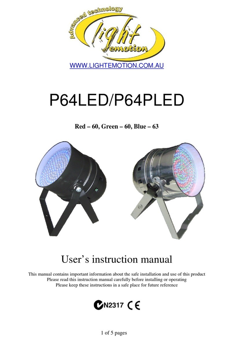 Light Emotion P64LED User instruction manual