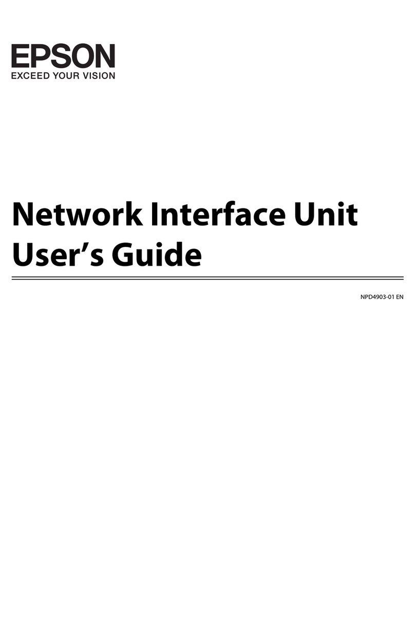 Epson Network Interface Unit User manual