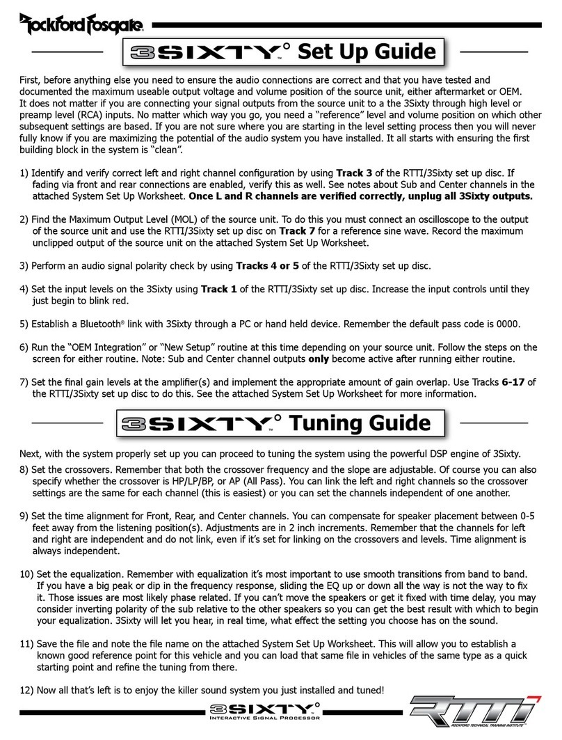 Rockford Fosgate 3Sixty User manual