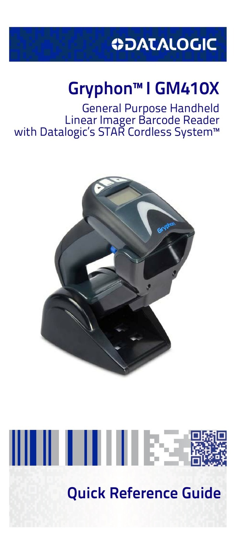 Datalogic Gryphon I GM410X Quick reference guide
