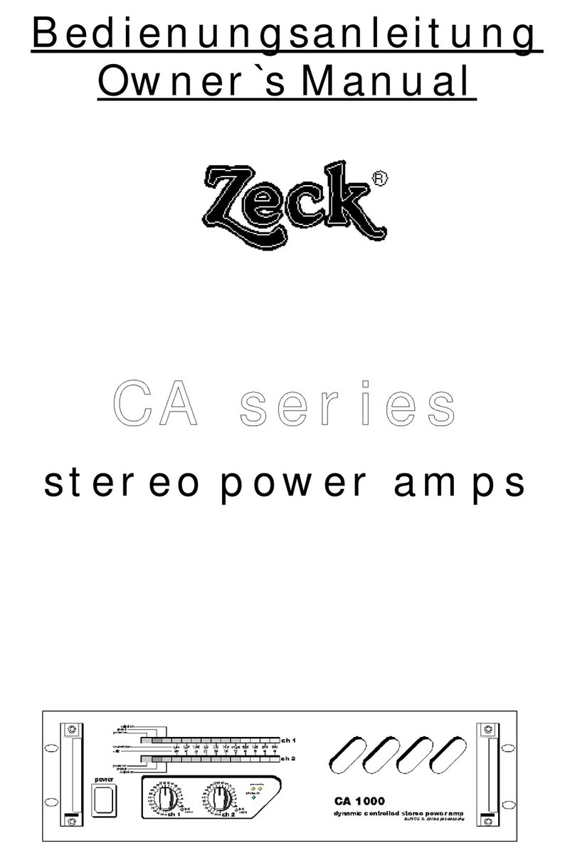 Zeck Audio CA 800 User manual