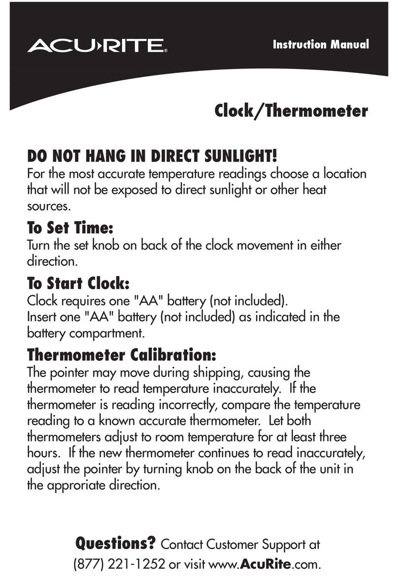 ACU-RITE Atomic Clock User manual