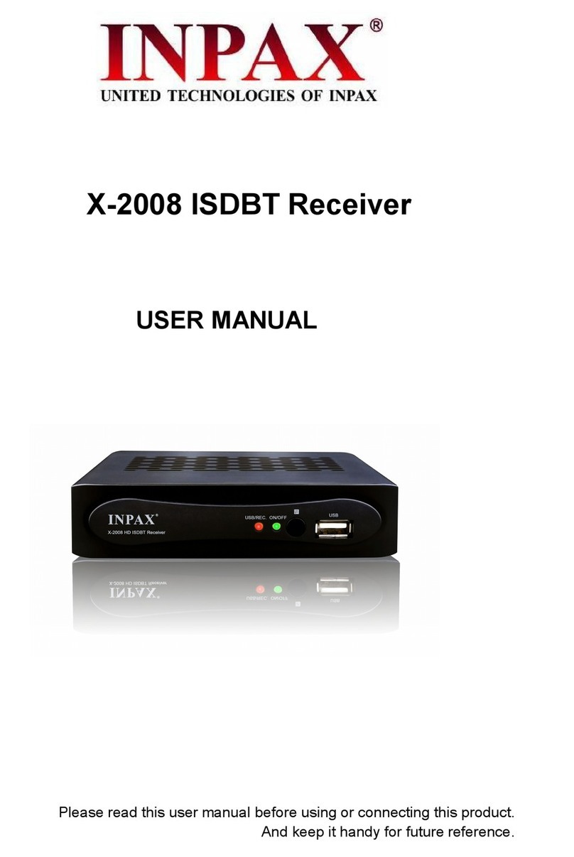 Inpax X-2008 ISDBT Receiver user manual