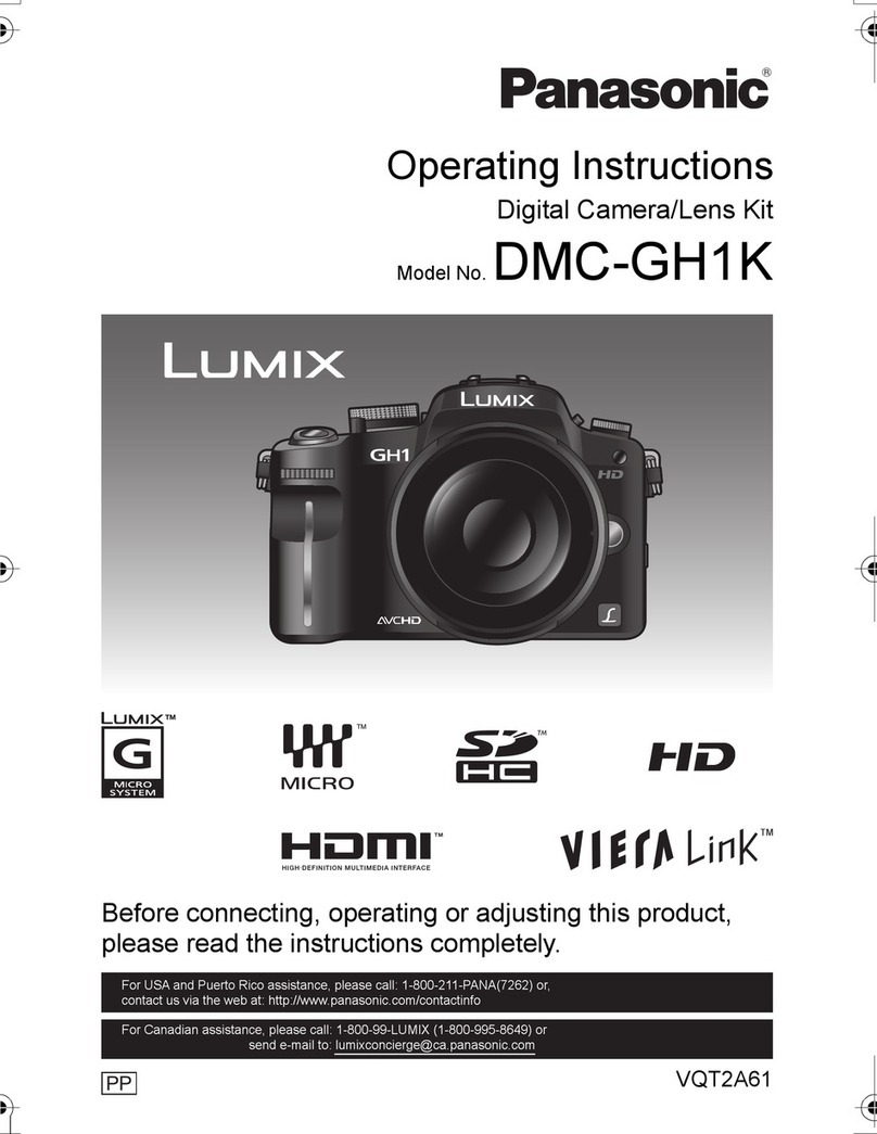 Panasonic DMC-GH1K - Lumix Digital Camera User manual