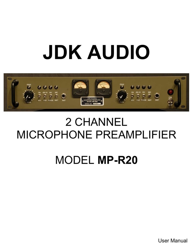 JDK Audio MP-R20 user manual