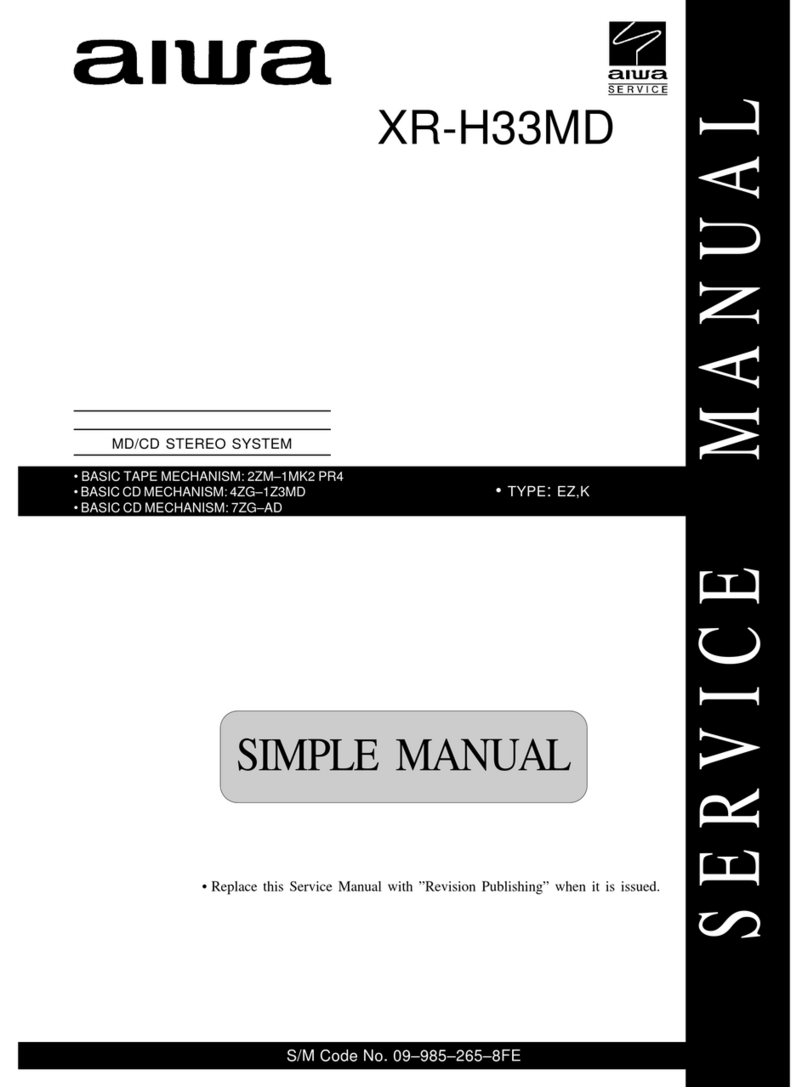 Aiwa XR-H33MD User manual