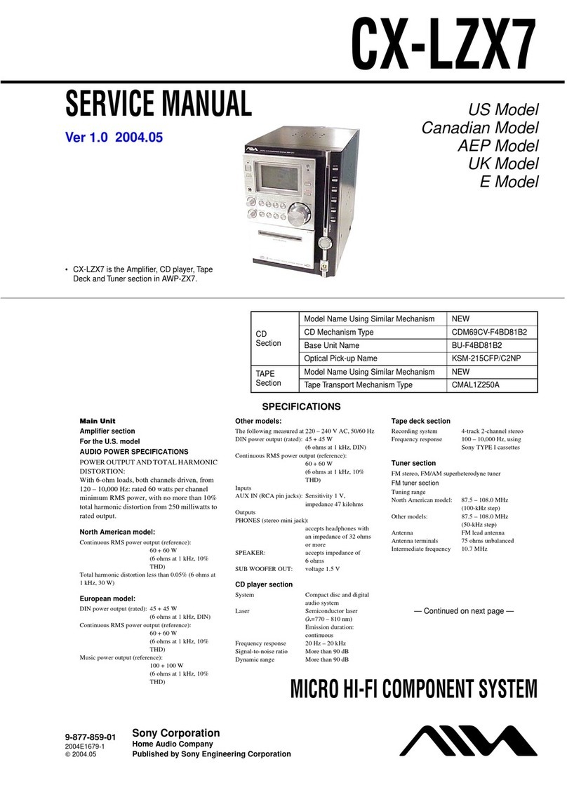 Sony CX-LZX7 User manual