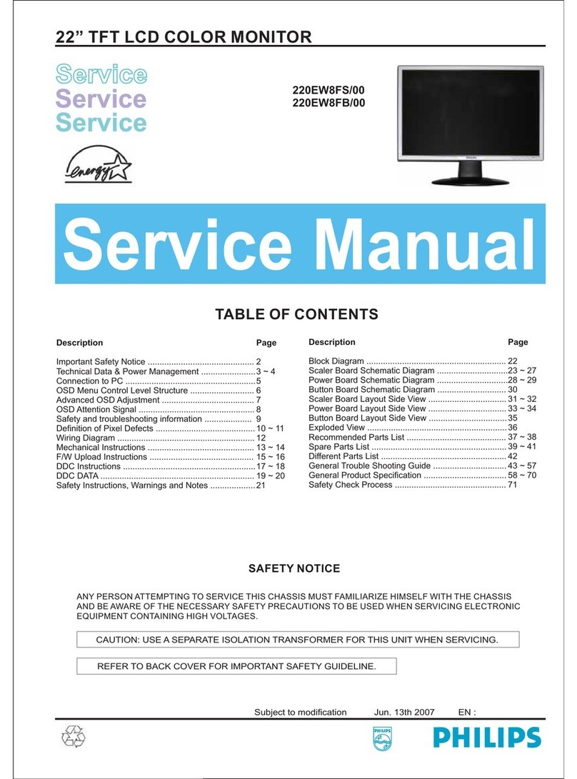 Philips 220EW8FS User manual