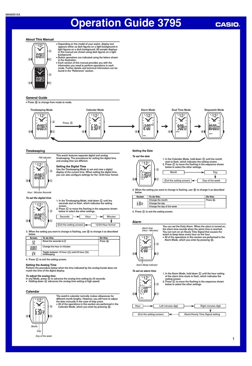 Casio 3795 User manual