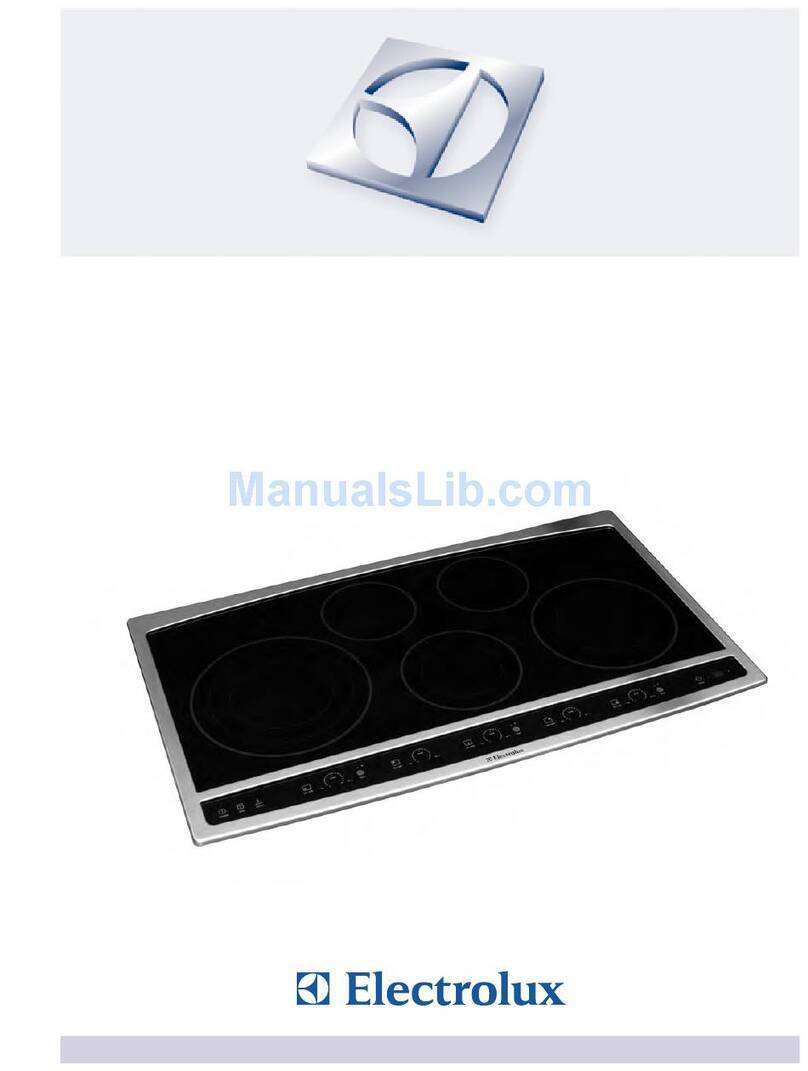 Electrolux Electric Cooktop User manual
