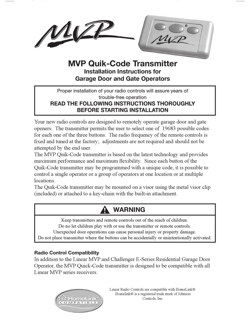 HomeLink MVP Quik-Code Transmitter installation instructions