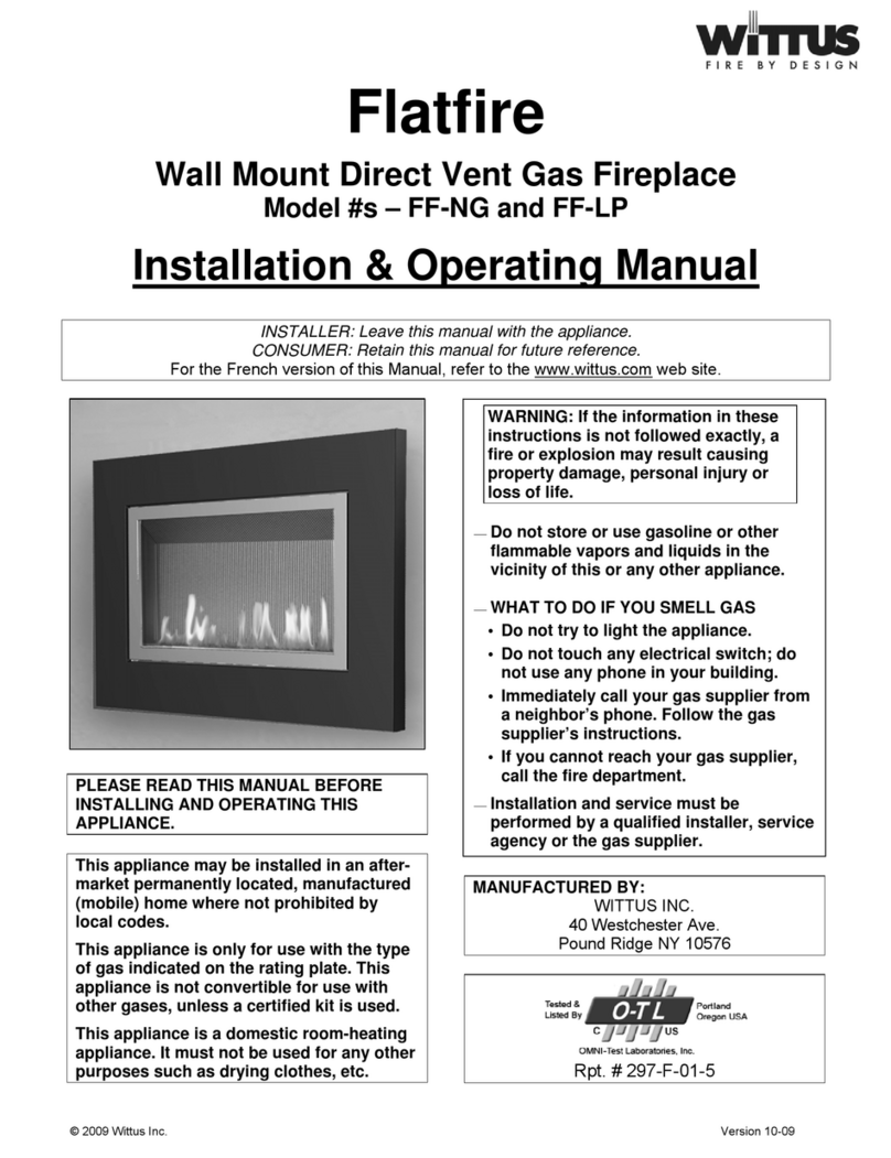 Wittus FlatfireFF-LP Installation & operating manual