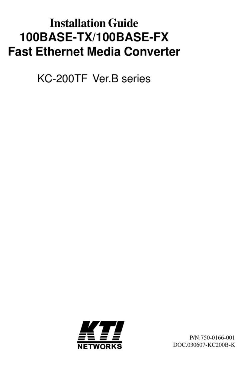 KTI Networks 100BASE-TX User manual
