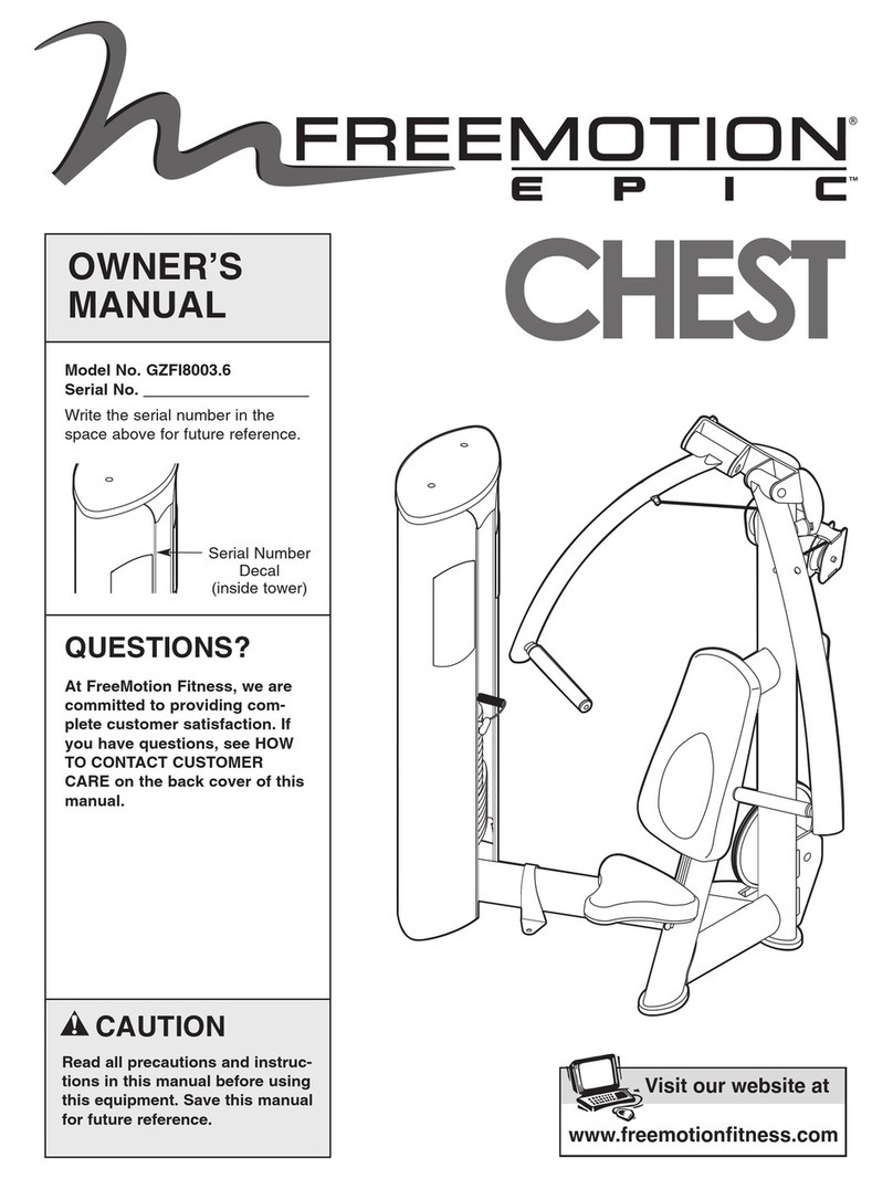 FREE MOTION Epic Chest User manual