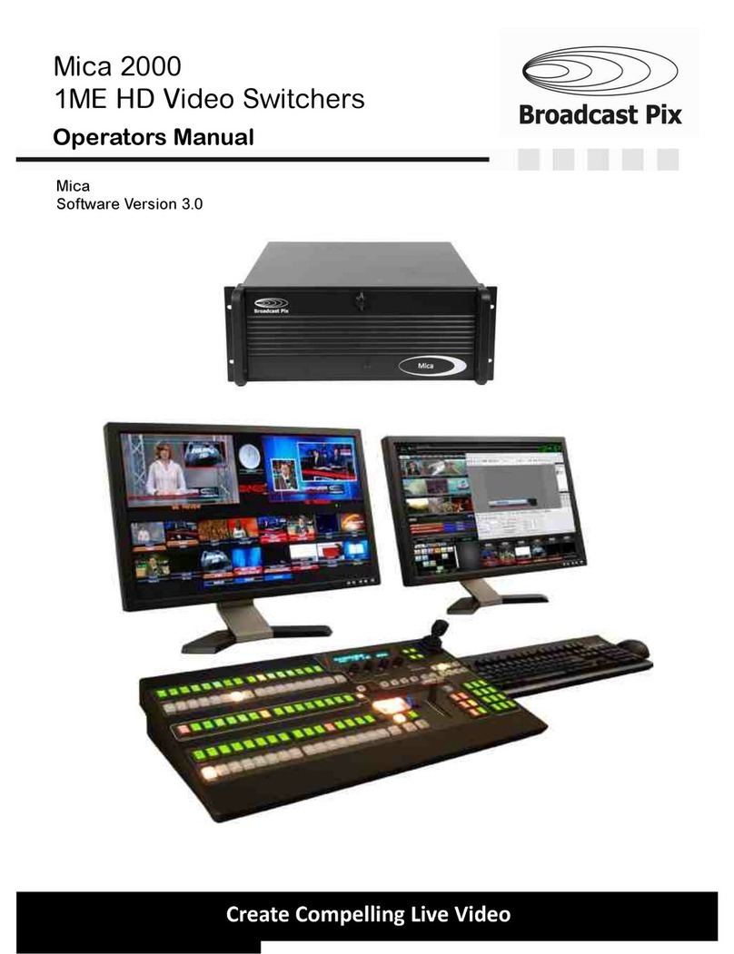 Broadcast Pix Mica 2000 Operator's manual