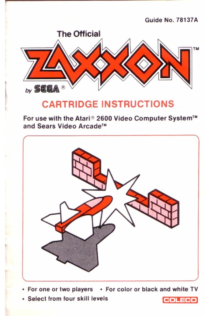 Coleco Zaxxon Cartidge instructions