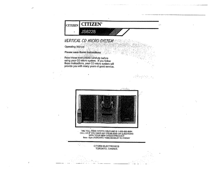 Citizen JS6228 operating manual