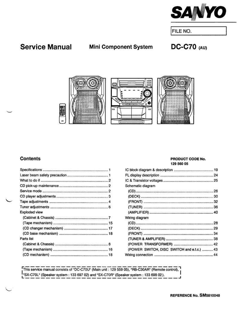Sanyo DC-C70 Service manual