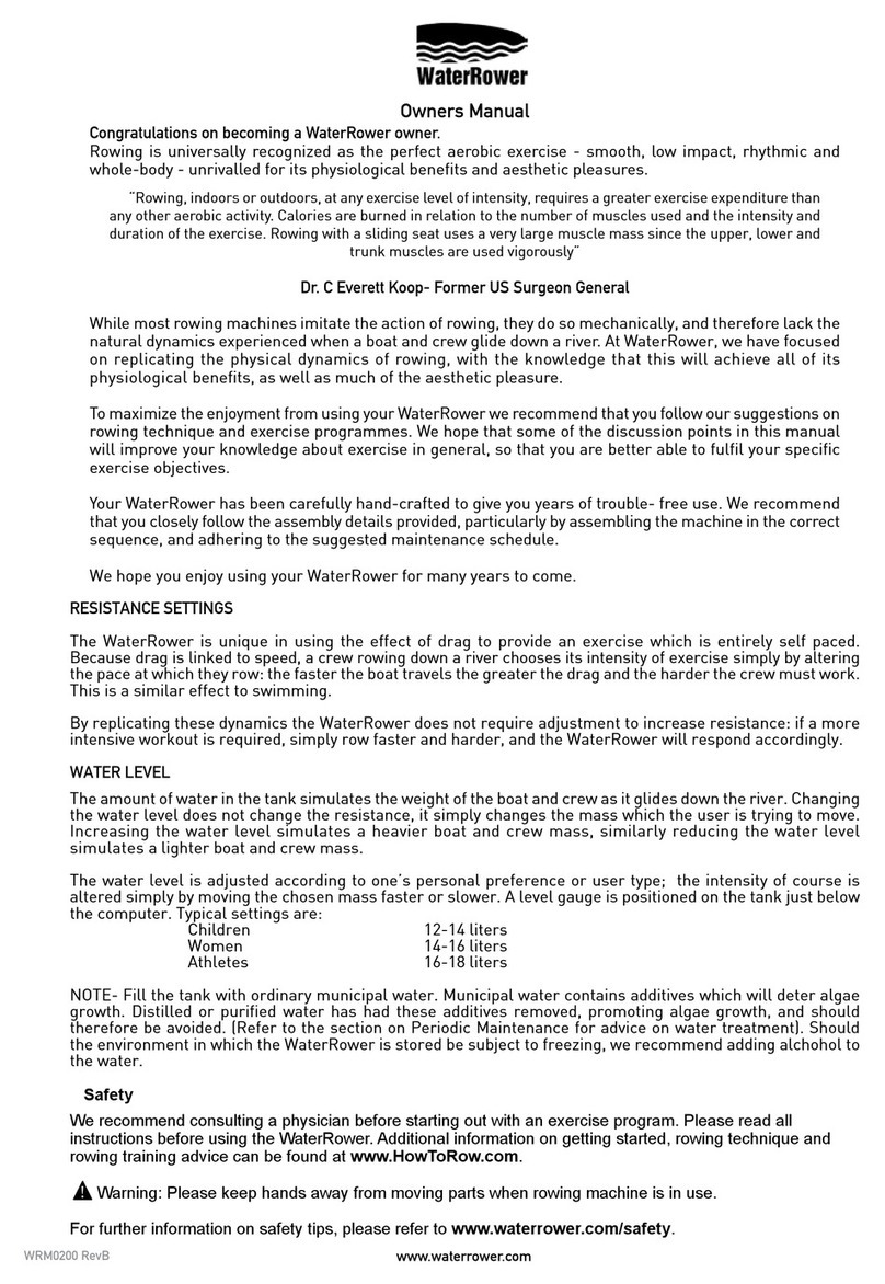 WaterRower SERIES III User manual