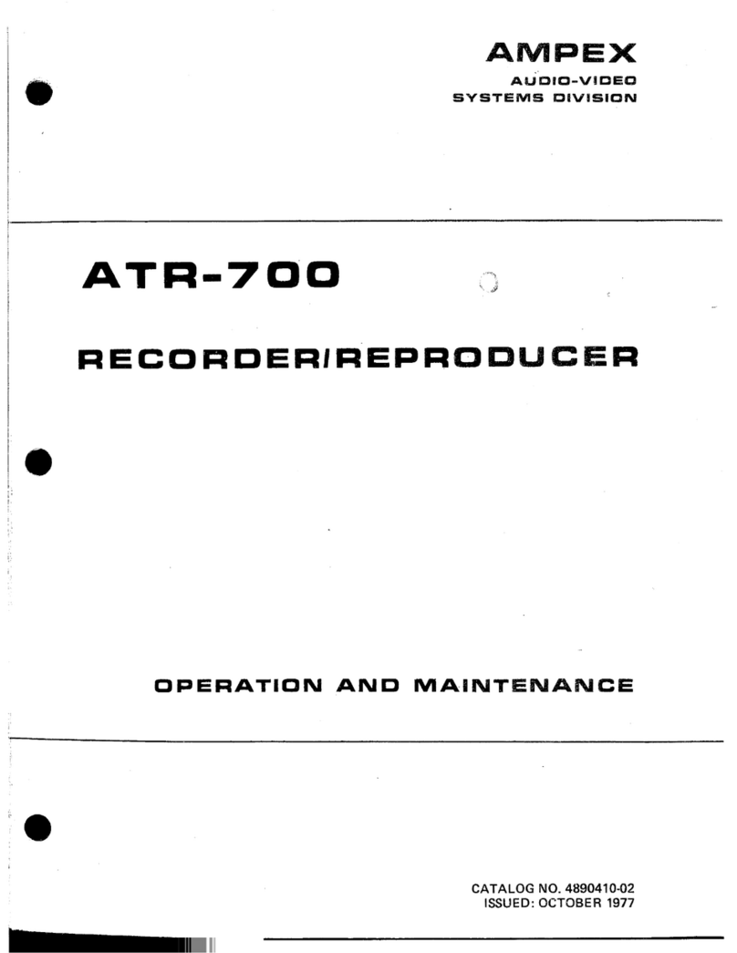 Ampex ATR-700 Installation guide Ampex ATR-700 Installation guide