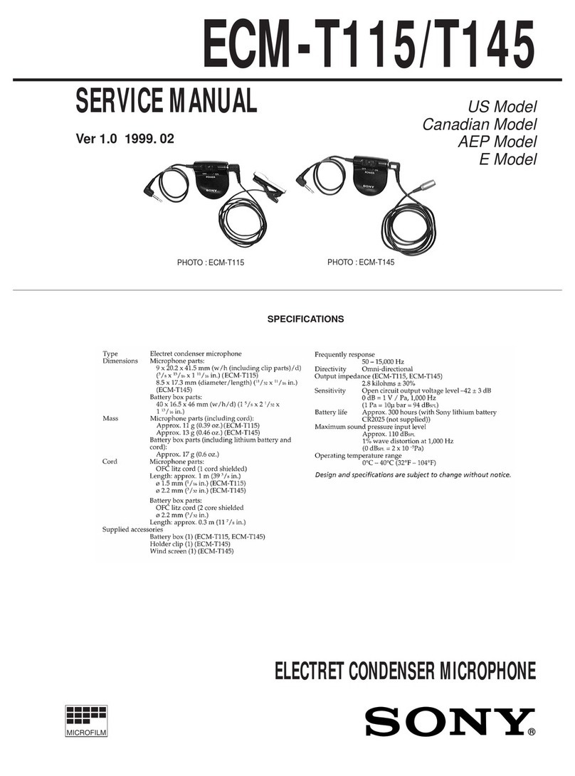Sony ECM-T115 User manual