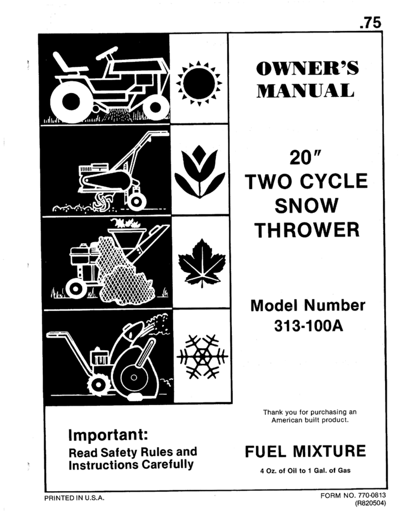 MTD 313-100A owner's manual