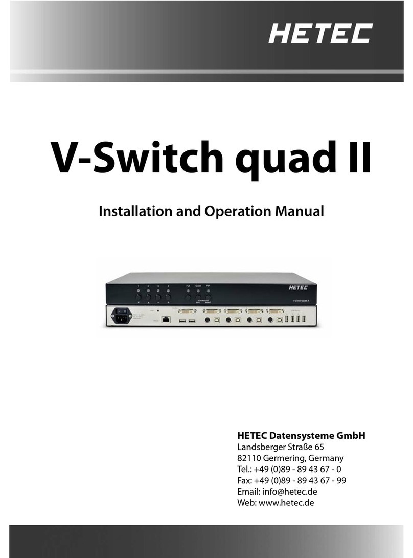 HETEC V-Switch quad II Installation and operation manual