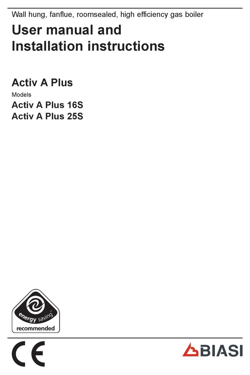 Biasi Activ A Plus 16S User manual and installation instructions Biasi Activ A Plus 16S User manual and installation instructions