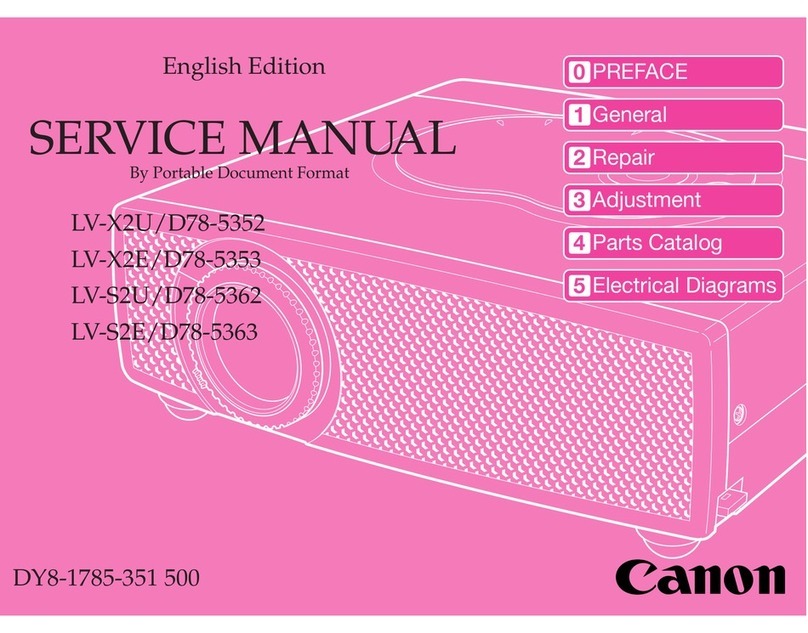 Canon LV-X2U/D78-5352 Service manual