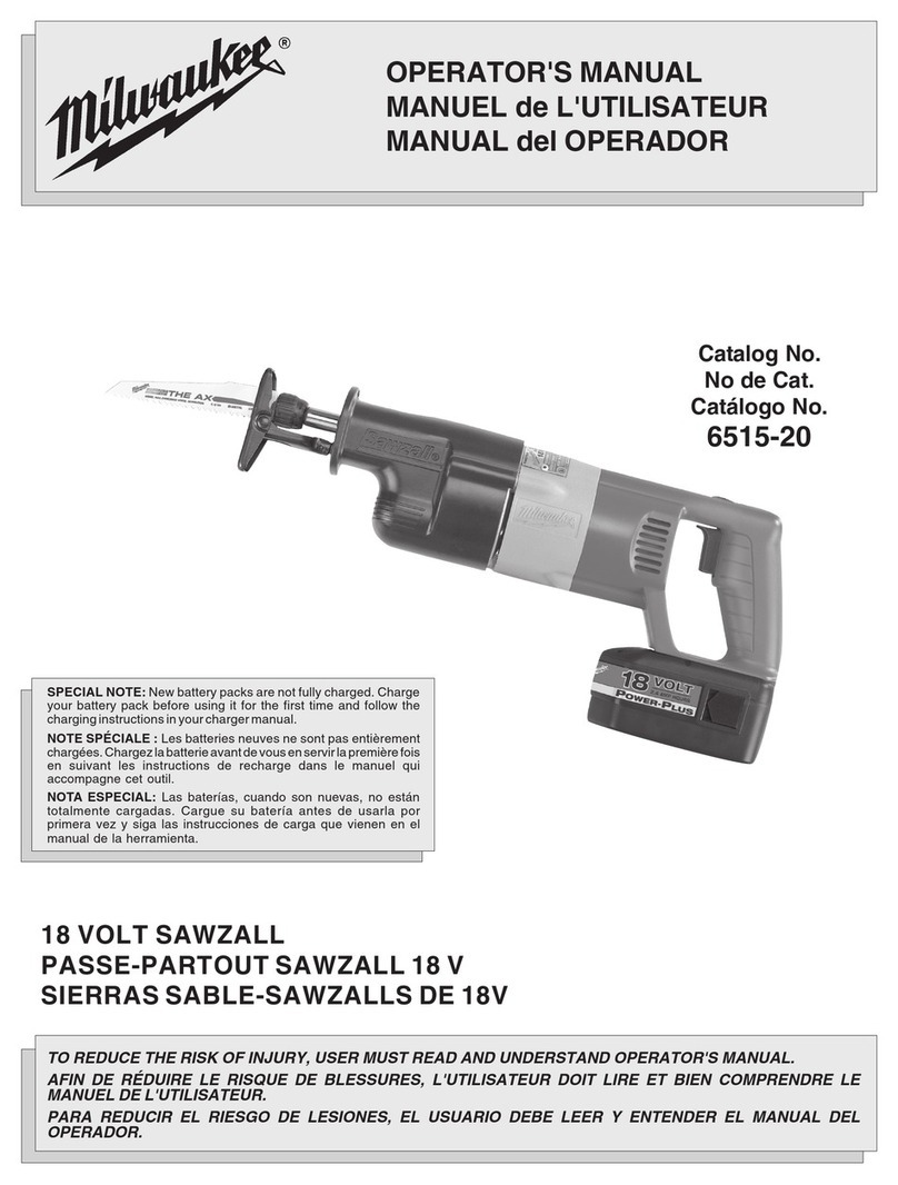 Milwaukee 6515-20 User manual