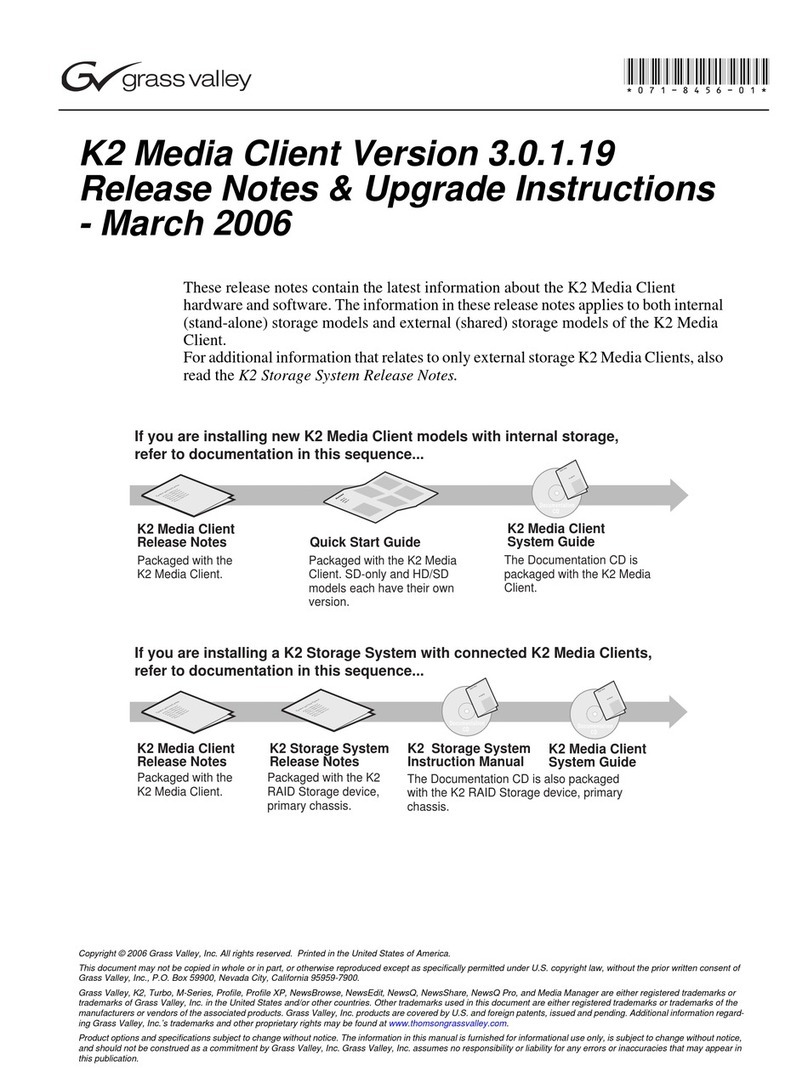 GRASS VALLEY K2 BASECAMP EXPRESS Upgrade instructions