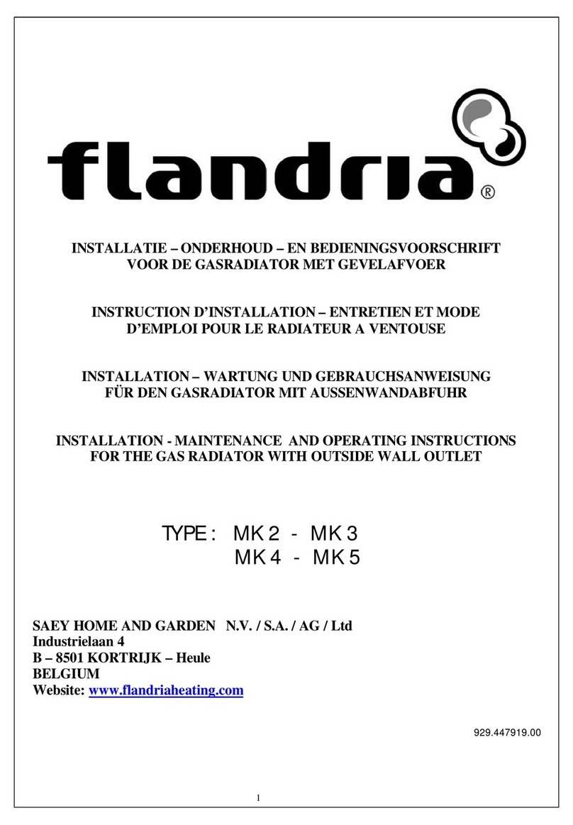 Flandria MK 2 Installation maintenance and operating instructions
