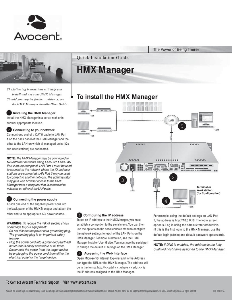 Avocent HMX Manager User manual