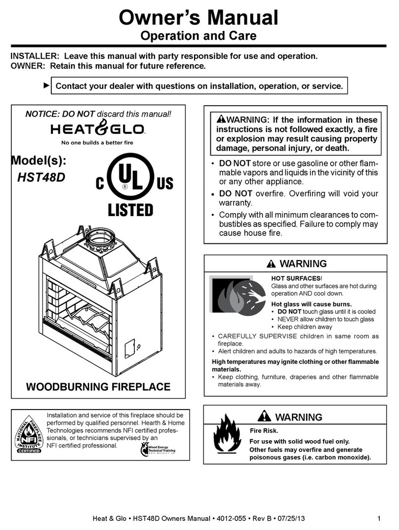 Heat & Glo HST48D owner's manual