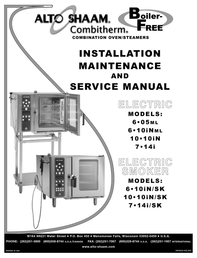 Alto-Shaam 6-05ML Installation maintenance and service manual