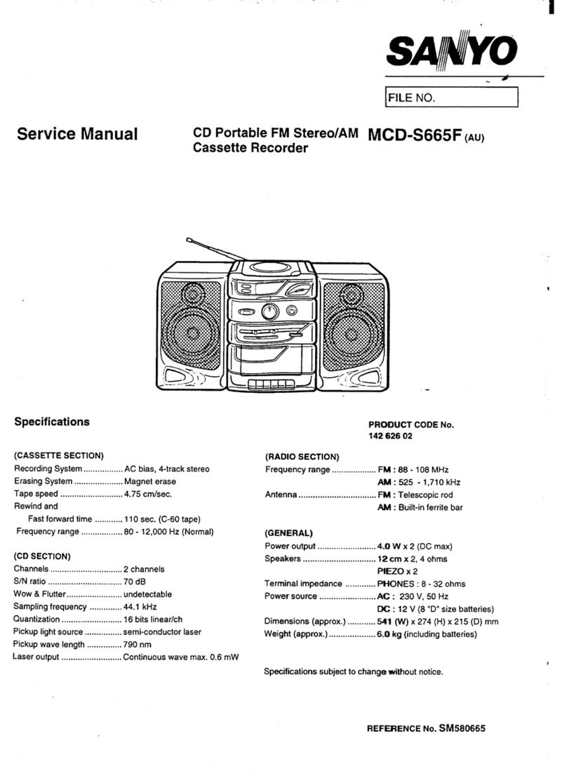 Sanyo MCD-S665F User manual
