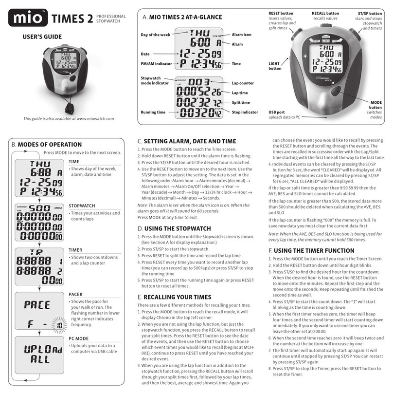 Mio Times 2 User manual