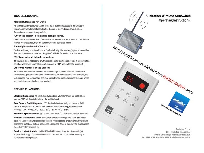 Sunbather Wireless SunSwitch operating instructions
