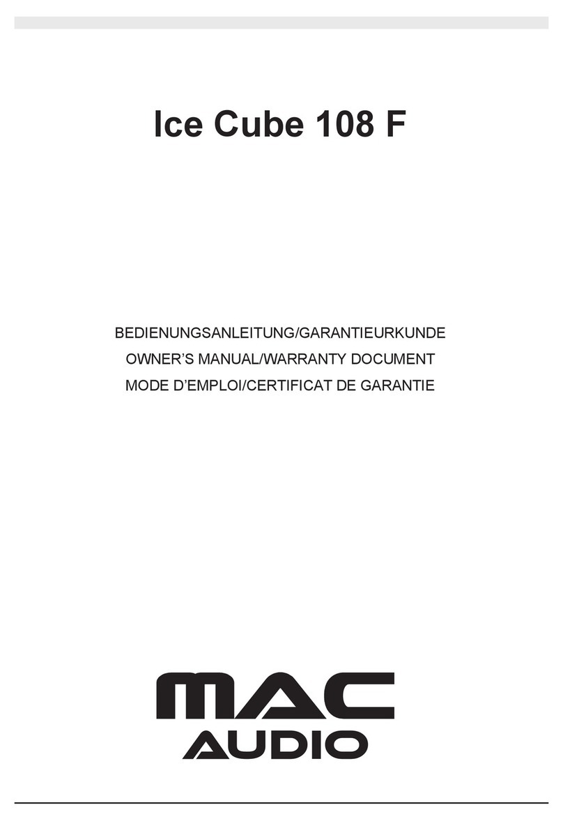 MAC Audio Ice Cube 108 F owner's manual MAC Audio Ice Cube 108 F owner's manual