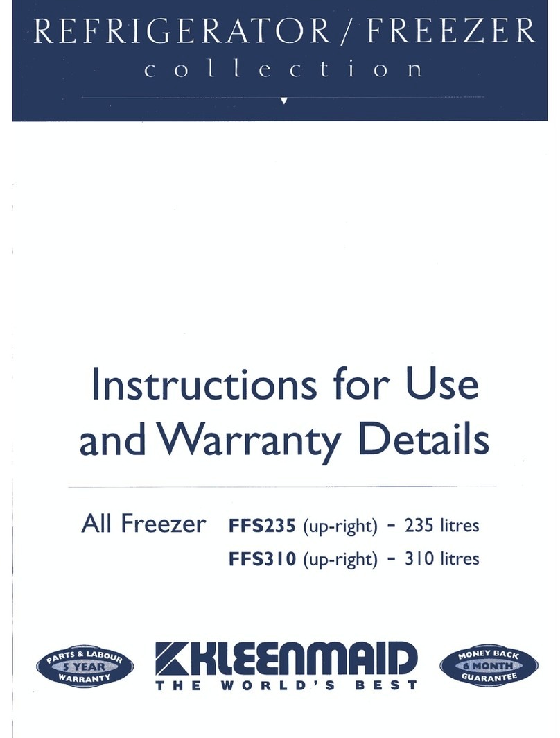 Kleenmaid FFS235 Instructions for use
