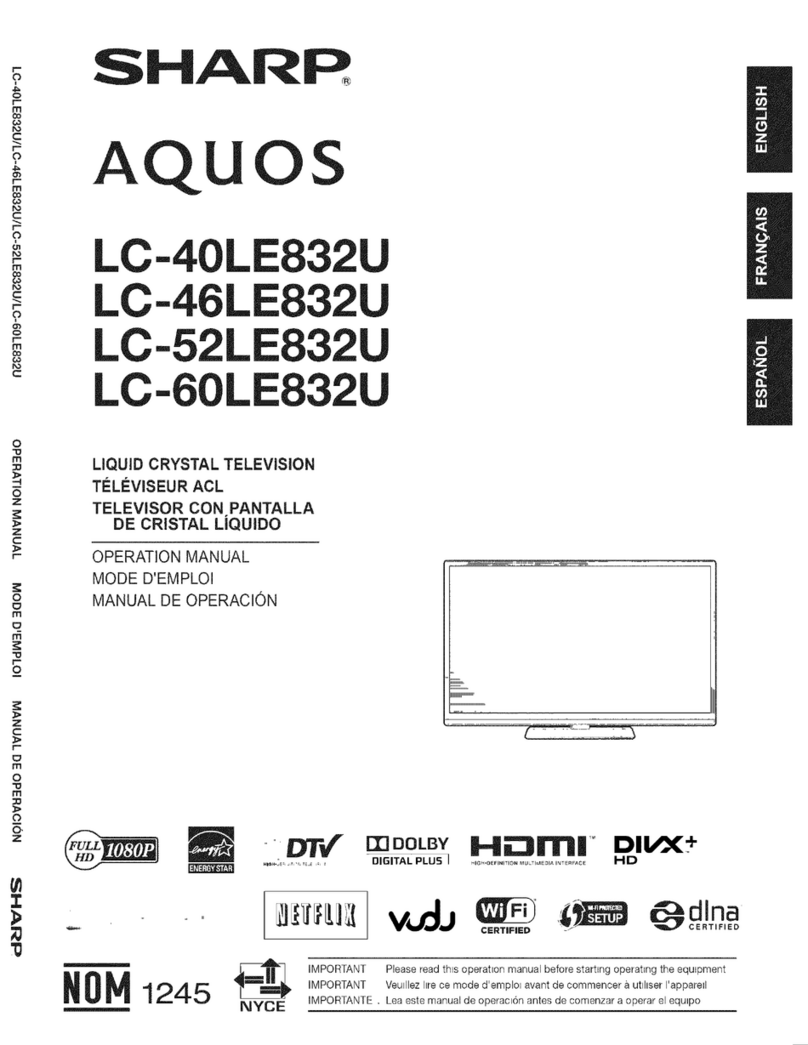 Aquos LC-40LE832U Operation manual