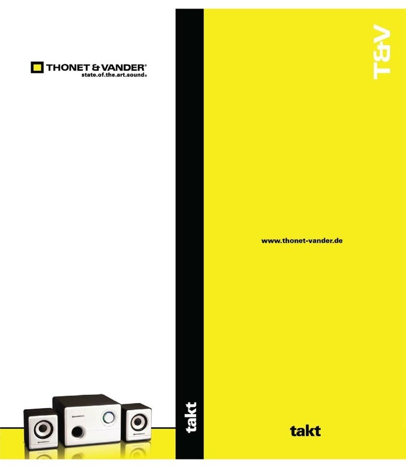 Thonet & Vander T&V Operation manual